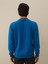 Erkek Mavi Pamuk Dokulu Regular Fit Sweatshirt 4