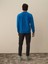 Erkek Mavi Pamuk Dokulu Regular Fit Sweatshirt 5