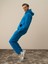 Erkek Mavi Pamuk Dokulu Regular Fit Sweatshirt 4