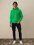 Erkek Yeşil Pamuk Dokulu Regular Fit Sweatshirt 1