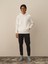 Erkek Kırık Beyaz Pamuk Dokulu Regular Fit Sweatshirt 1