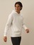 Erkek Kırık Beyaz Pamuk Dokulu Regular Fit Sweatshirt 2