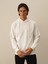 Erkek Kırık Beyaz Pamuk Dokulu Regular Fit Sweatshirt 2