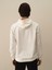 Erkek Kırık Beyaz Pamuk Dokulu Regular Fit Sweatshirt 4