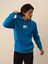 Erkek Mavi Pamuk Dokulu Regular Fit Sweatshirt 1