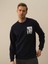 Erkek Lacivert Pamuk Dokulu Regular Fit Sweatshirt 2
