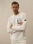 Erkek Ekru Pamuk Dokulu Regular Fit Sweatshirt 2