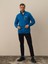 Erkek Mavi Pamuk Dokulu Regular Fit Sweatshirt 1