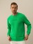 Erkek Yeşil Pamuk Dokulu Regular Fit Sweatshirt 2