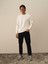 Erkek Ekru Pamuk Dokulu Regular Fit Sweatshirt 1