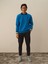 Erkek Mavi Pamuk Dokulu Regular Fit Sweatshirt 1