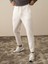 Erkek Kırık Beyaz Pamuk Dokulu Regular Fit Sweat Pantolon 3