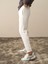 Erkek Kırık Beyaz Pamuk Dokulu Regular Fit Sweat Pantolon 4
