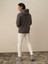 Erkek Koyu Gri Pamuk Dokulu Regular Fit Sweatshirt 5