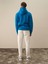 Erkek Mavi Pamuk Dokulu Regular Fit Sweatshirt 5