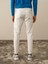 Erkek Kırık Beyaz Pamuk Dokulu Slim Fit Sweat Pantolon 4