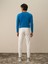 Erkek Kırık Beyaz Pamuk Dokulu Slim Fit Sweat Pantolon 5