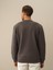Erkek Koyu Gri Dokulu Pamuk Dokulu Regular Fit Sweatshirt 4