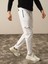 Erkek Kırık Beyaz Pamuk Dokulu Regular Fit Sweat Pantolon 3