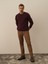 Erkek Bordo Pamuk Dokulu Regular Fit Sweatshirt 1
