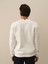 Erkek Kırık Beyaz Pamuk Dokulu Regular Fit Sweatshirt 4