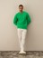 Erkek Yeşil Pamuk Dokulu Regular Fit Sweatshirt 1