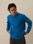Erkek Mavi Pamuk Dokulu Regular Fit Sweatshirt 2