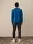 Erkek Mavi Pamuk Dokulu Regular Fit Sweatshirt 4