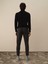 Erkek Siyah Pamuk Dokulu Slim Fit Jogger Pantolon 5