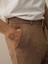 Erkek Camel Doğal Yün Dokulu Slim Fit Jogger Pantolon 3