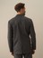 Erkek Koyu Gri Dokulu Esnek Dokulu Regular Fit Ceket 5