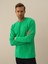 Erkek Yeşil Pamuk Dokulu Regular Fit Uzun Kollu Tişört 2