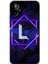 General Mobile 23 Se/gm 23 Se Kılıf Hd Desen Baskılı Arka Kapak - Dark Neon Yaprak L Harfi 1