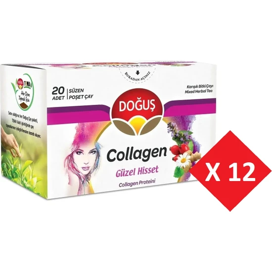 Doğuş Collagen  Bardak Poşet Çay 12 Adet 20'li