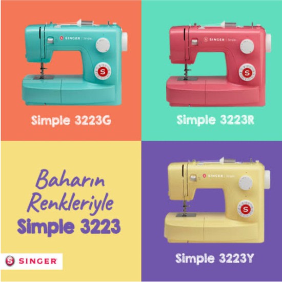 Singer Simple 3223 Yeşil Dikiş Makinesi ( Distribütör Fiyatı