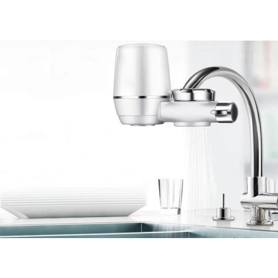 Chef Desing Ev Tipi Su Arıtma Cihazı Mutfak Banyo Musluğa Monte 8 Katmanlı Temizlenebilir Filtre