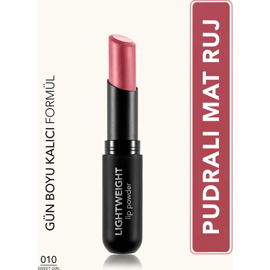 Lightweight Lip Powder Ultra Hafif Nemlendirici Stick Mat Ruj (010 Sweet Girl) 8682536061827