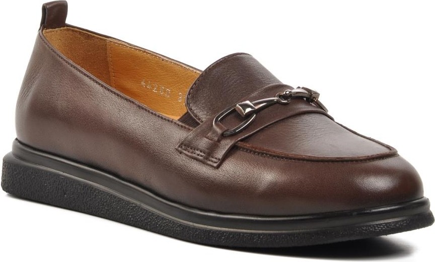Ayakmod 44280 Kahve Hakiki Deri Kadın Loafer Ayakkabı görsel 6