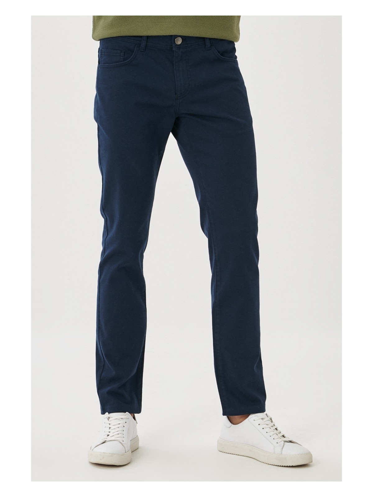 Altınyıldız Classics Erkek Siyah Kanvas Slim Fit Dar Kesim 5 Cep Pantolon - Görsel 9