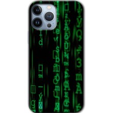 Gramaphone Apple iPhone 13 Pro Kılıf Hd Desen Baskılı Arka Kapak + Kırılmaz Cam - Matrix