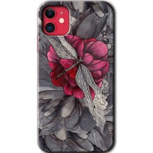Gramaphone Apple iPhone 11 Kılıf Hd Desen Baskılı Arka Kapak + Kırılmaz Cam - Kelebek Ömrü