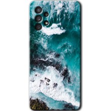 Gramaphone Galaxy A72 Kılıf Hd Desen Baskılı Arka Kapak + Kırılmaz Cam - Deniz Kıyısı