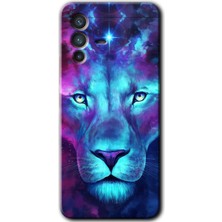 Gramaphone Vivo V23 5g Kılıf Hd Desen Baskılı Arka Kapak + Kırılmaz Cam - Neon Lion
