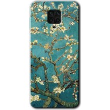 Gramaphone Redmi Note 9s Kılıf Hd Desen Baskılı Arka Kapak + Kırılmaz Cam - Almond Blossom