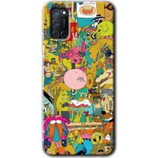 Gramaphone Oppo A52 Kılıf Hd Desen Baskılı Arka Kapak + Kırılmaz Cam - Süper Çizgi Kahramanlar 2