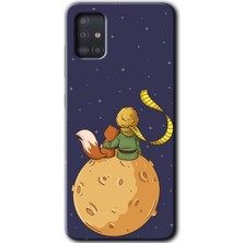 Gramaphone Galaxy A51 Kılıf Hd Desen Baskılı Arka Kapak + Kırılmaz Cam - Küçük Prens