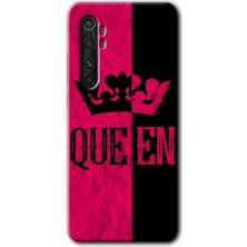 Gramaphone Xiaomi Mi Note 10 Lite Kılıf Hd Desen Baskılı Arka Kapak + Kırılmaz Cam - Queen