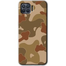 Gramaphone Oppo Reno 4 Lite Kılıf Hd Desen Baskılı Arka Kapak + Kırılmaz Cam - Kamuflaj 10