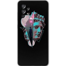 Gramaphone Galaxy A73 Kılıf Hd Desen Baskılı Arka Kapak + Kırılmaz Cam - Heykel