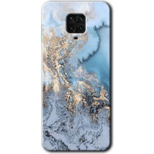Gramaphone Redmi Note 9s Kılıf Hd Desen Baskılı Arka Kapak + Kırılmaz Cam - Eski Mermer